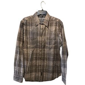 Wrangler retro premium white gray paisley pockets buttons 100% cotton brand new